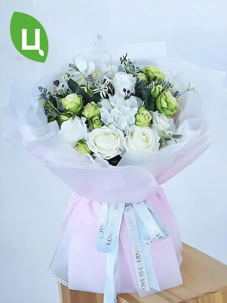 Пленка Омбрэ с каймой в уп/ 20 штук Розовый 58*58CM P.MLZ-JBSX165 Китай