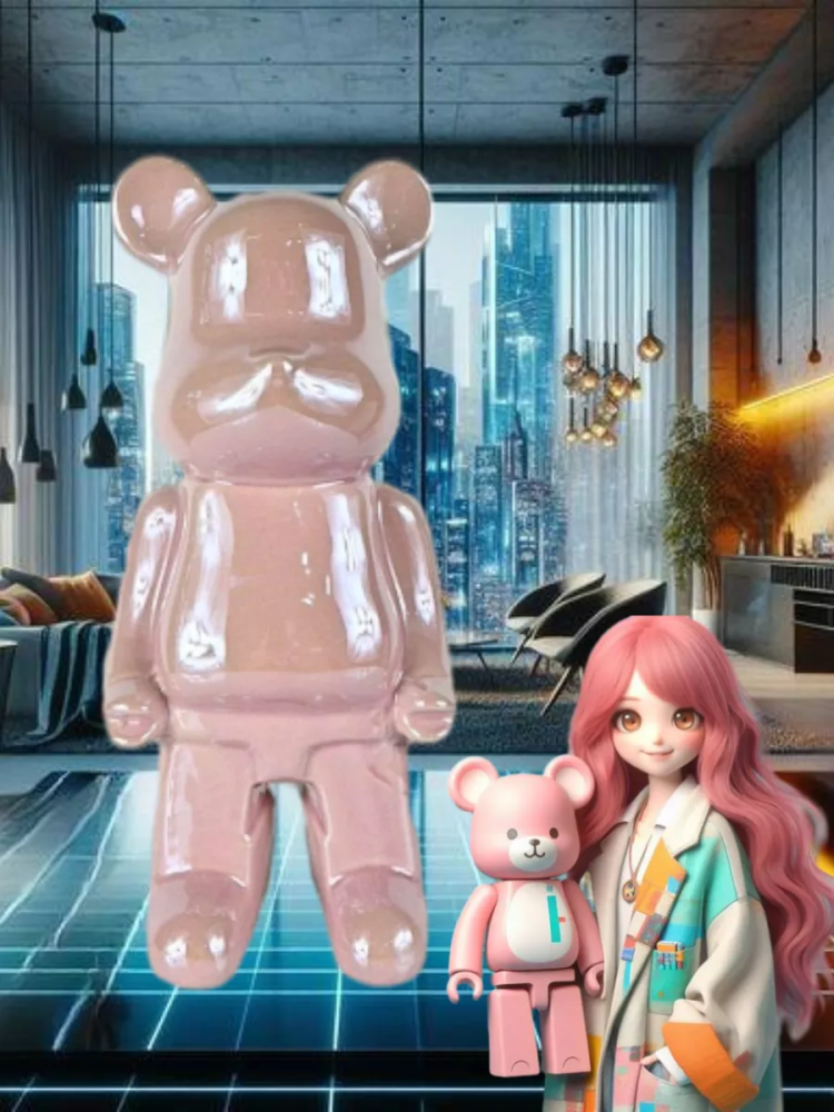 Статуэтка Bearbrick Нежно - розовый 11.5*26 Китай