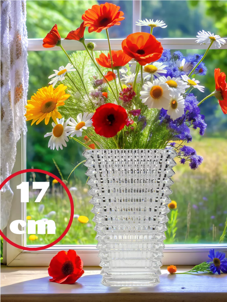 Ваза Баккарат Белый 11*8*18 Китай