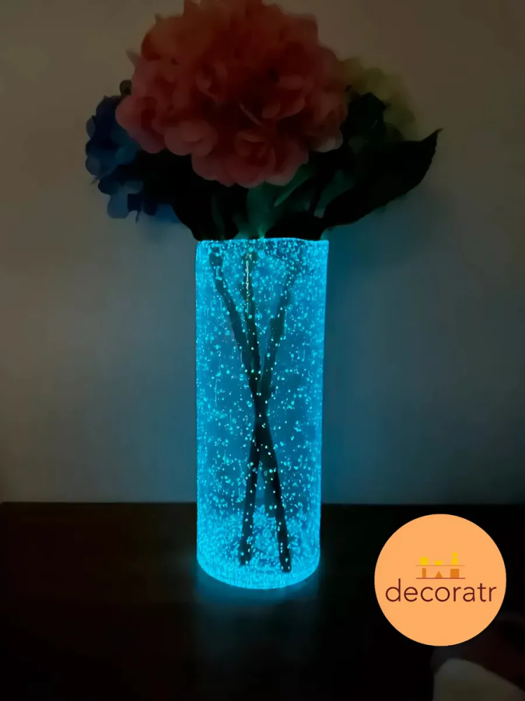 Ваза Неон 12*25cm Стекло w-4565 Китай