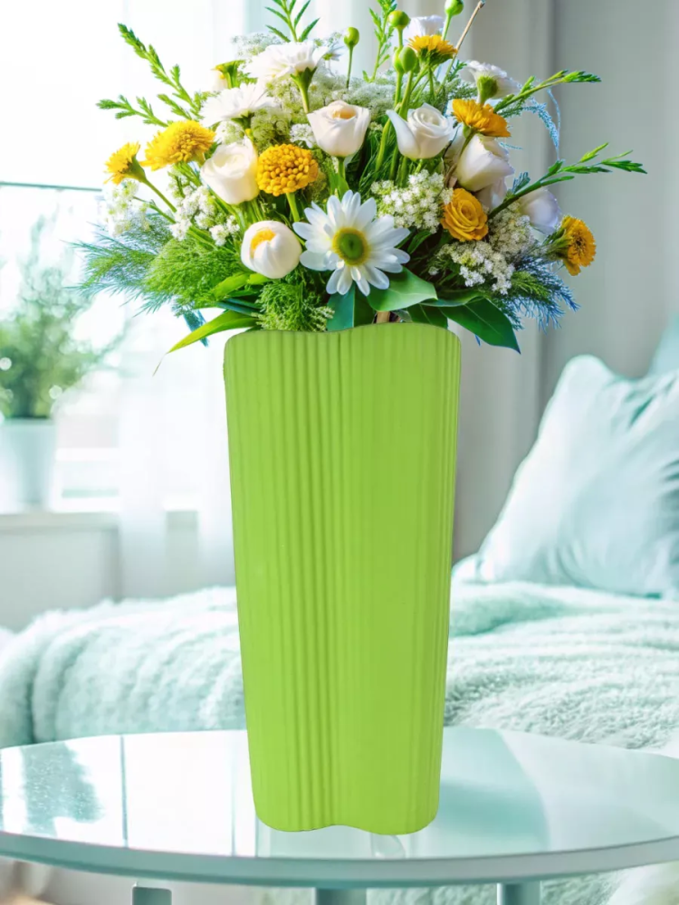 Ваза Абрантиш Зеленый 14.5*14*30.5cm Китай