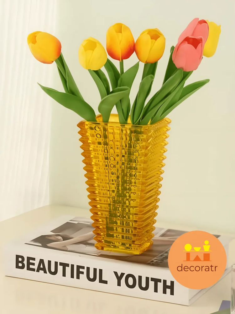Ваза Баккарат Жёлтый 11*8*18 Китай 180FX-8