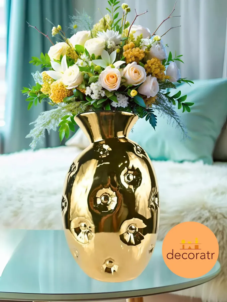 Ваза Касен Золотой 18*11*28cm Китай