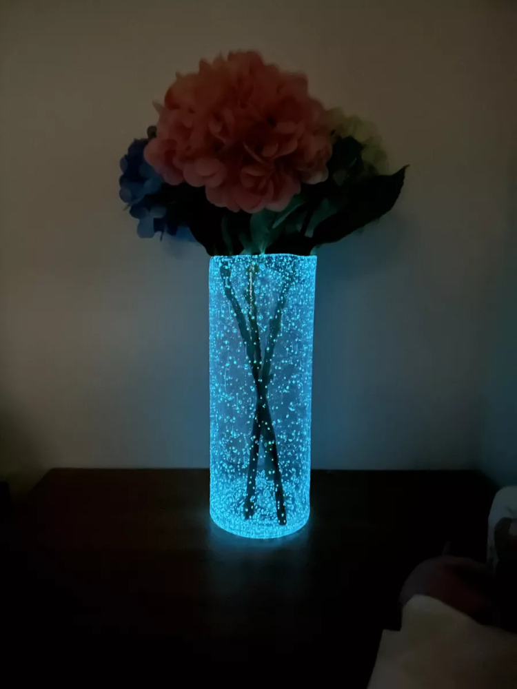 Ваза Неон 12*25cm Стекло w-4565