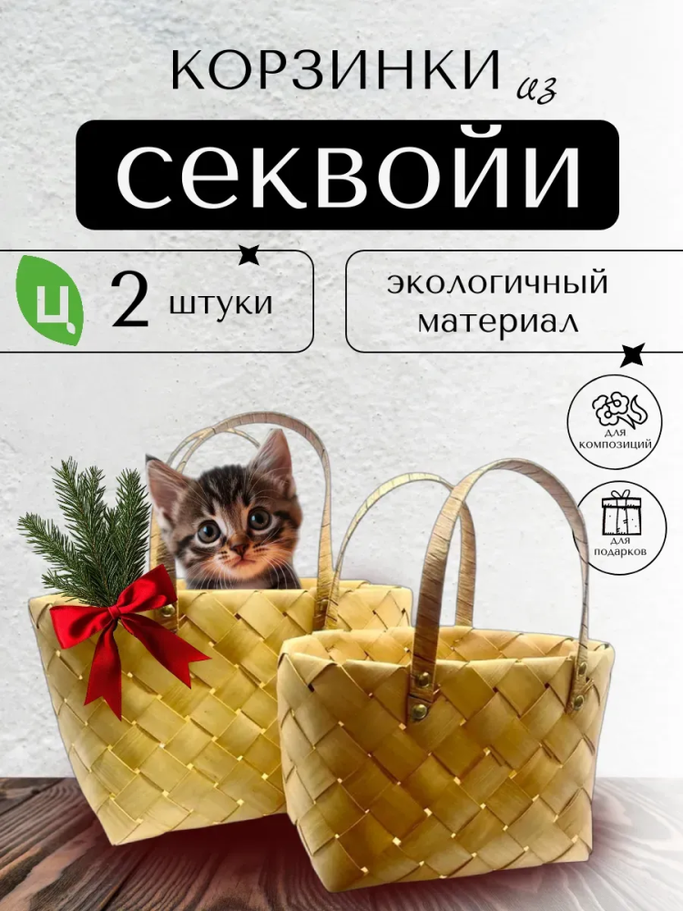 Корзины Коричневый 22*18*27CM+27*22*34CM S/2 GW977