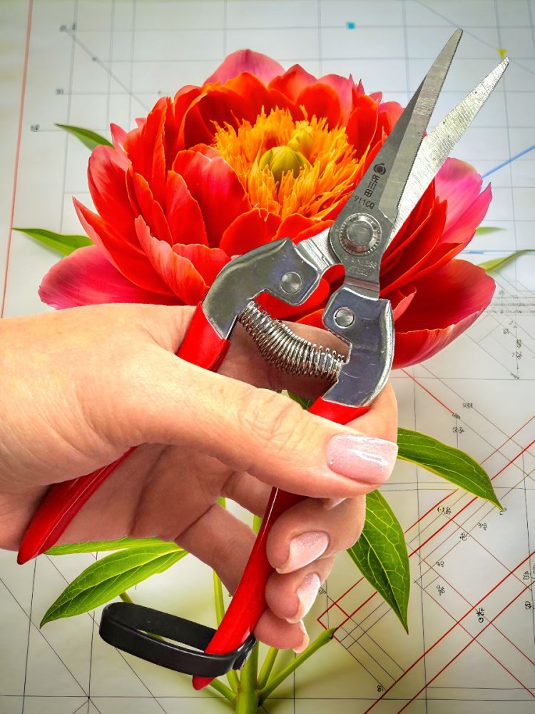 Секатор Для Флориста Красные Ручки 1Шт Тайвань 186Mm101G